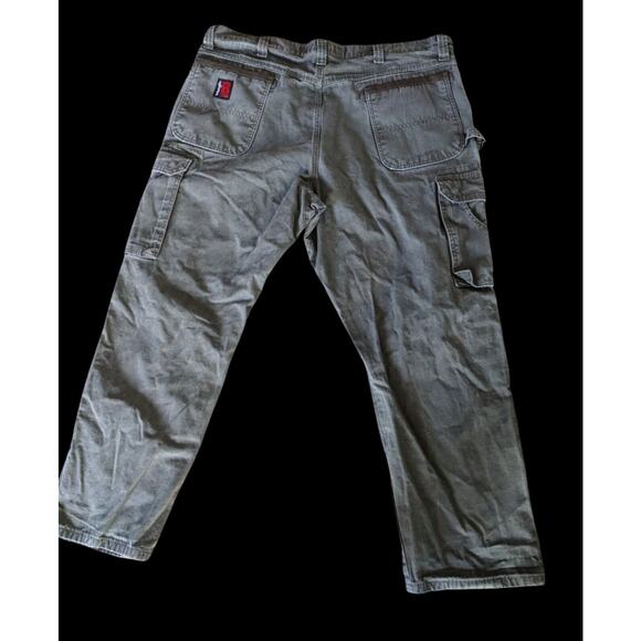 Wrangler Riggs Workwear Pants‎ Mens 40 X 30 Green Cargo Ripstop for Grunge Work - Picture 7 of 7